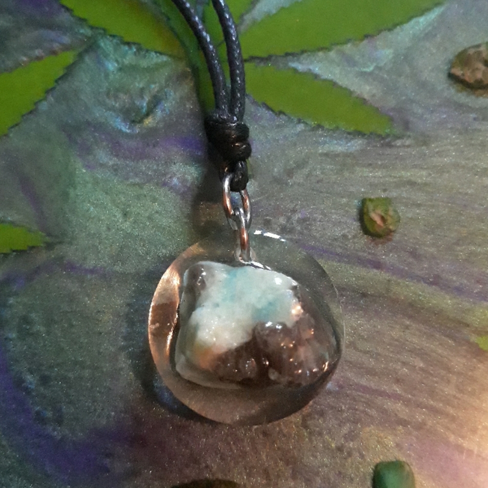 Raw Amazonite pendant